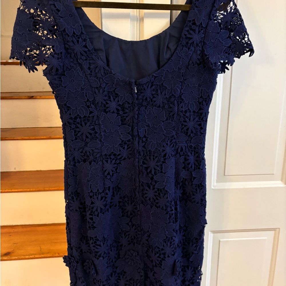 Lilly Pulitzer Marta Dress Classic Lilly, eyelet, chic, old money - Picture 3 of 5